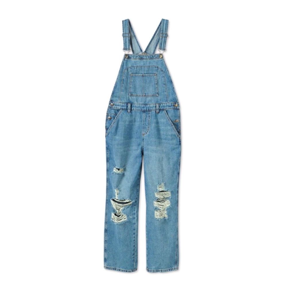 Wild Fable Women's oversized distressed Overalls Size Medium